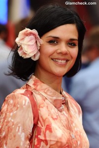Hairstyle Inspiration Floral Accessories for Short Hair Natasha Khan