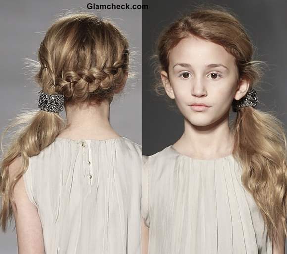 Little Girls Hairstyle DIY - Inside out French Braided Ponytail