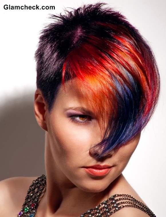 Pixie Hair with Fiery Highlights