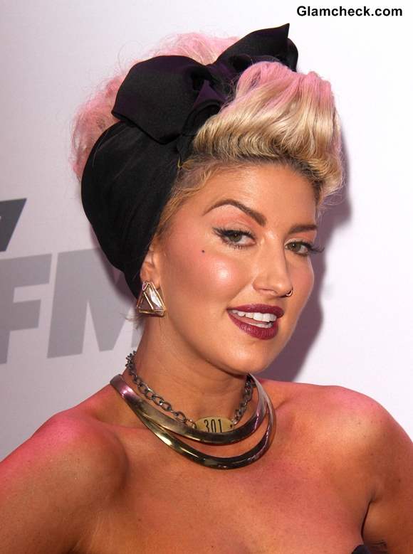 Neon Hitch in a 50’s pin up hairdo
