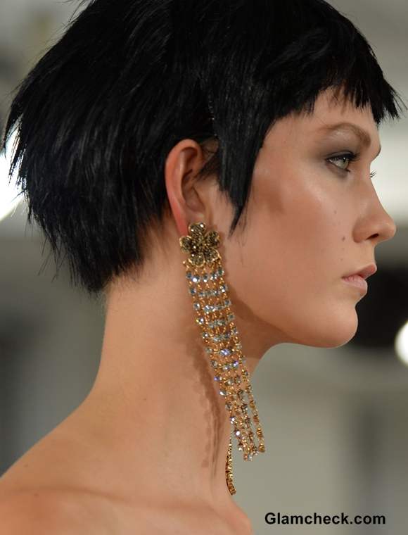 Style Pick – Curtain Style Earrings seen at Oscar De La Renta Show