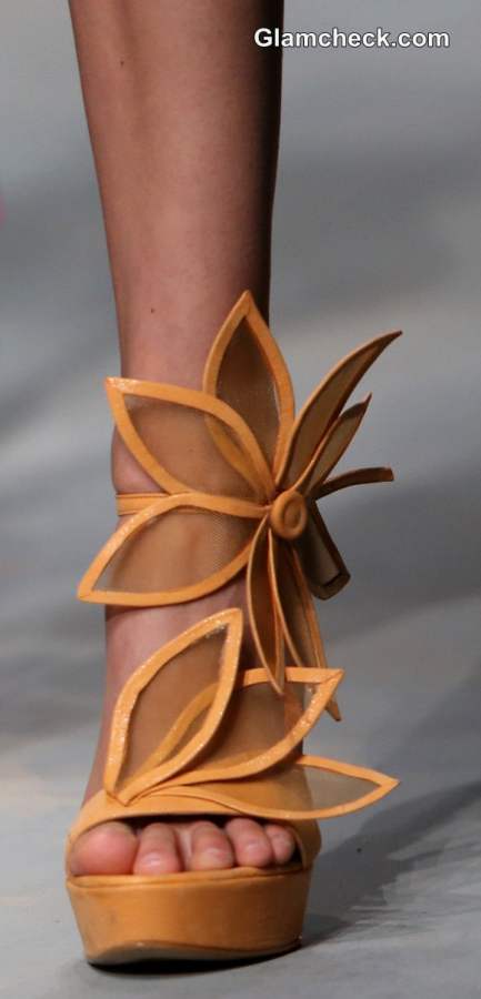 Shoes made by Ivan Ledenko on CRO A PORTER show on April 11 2014 in Zagreb Croatia