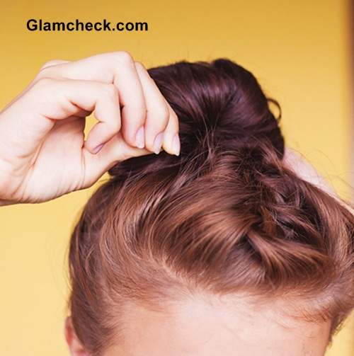 Hairstyle DIY Steps French Braid Top knot