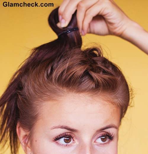 Hairstyle French Braid Top knot