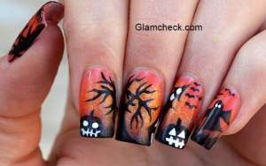 Halloween Nail Art Spooky