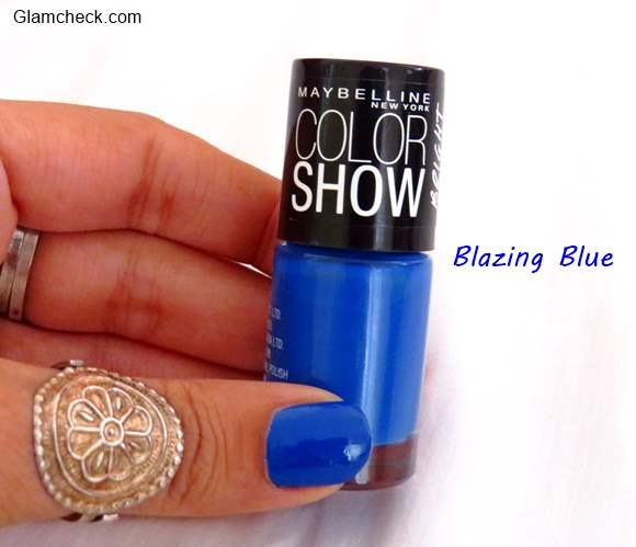Maybelline Color Show Nailpolish - Blazing Blue Bright Sparks REVIEW
