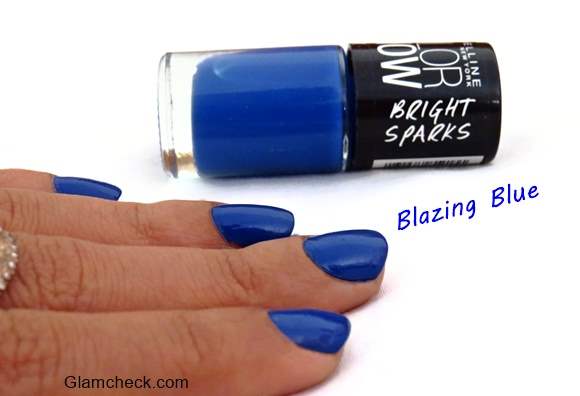Maybelline Color Show Nailpolish - Blazing Blue REVIEW