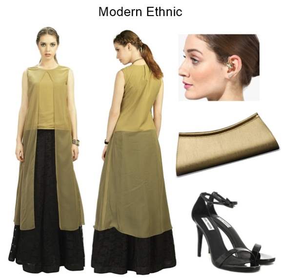 Styling Modern Ethnic Admyrin Chiffon Wrap Kurti