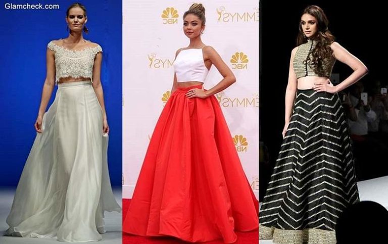How to Wear Maxi Skirt with Crop Top