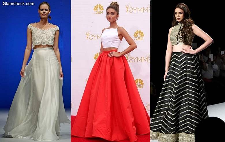 How to Wear Maxi Skirt with Crop Top