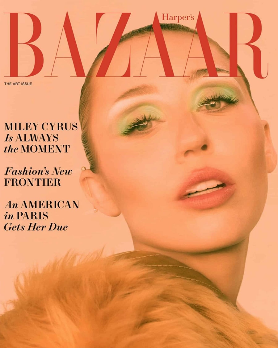 Miley Cyrus Graces the Cover of Harper’s Bazaar December 2024 - January 2025 Art Issue